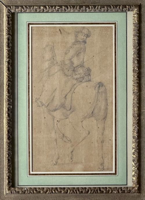 Early Eightheenth Century Northern European School Drawing - Equestrian Study