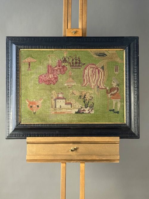 LARGE AND RARE18TH CENTURY NEEDLEWORK / SAMPLER