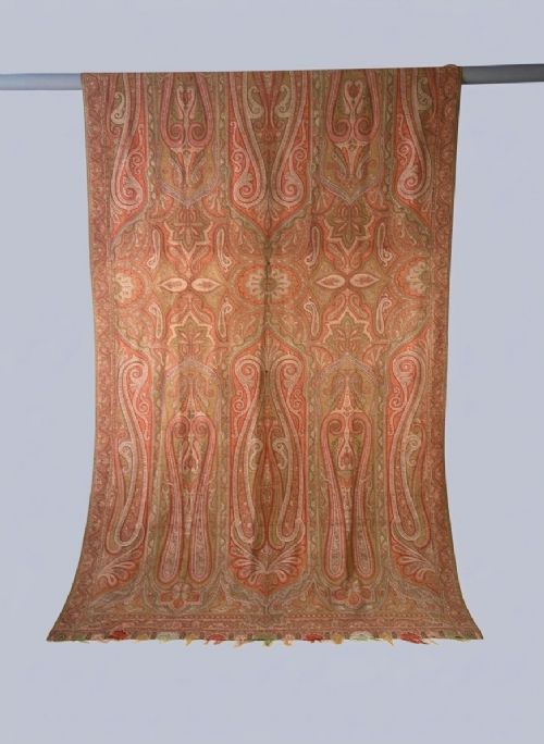 Fine and Large 19th Century Scottish Paisley Wool Shawl