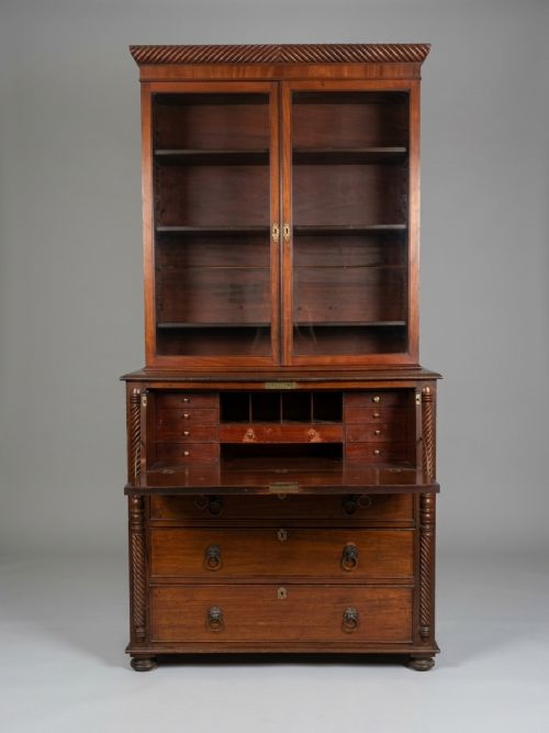 Magohany Fall Front Secretaire Bookcase C1820.