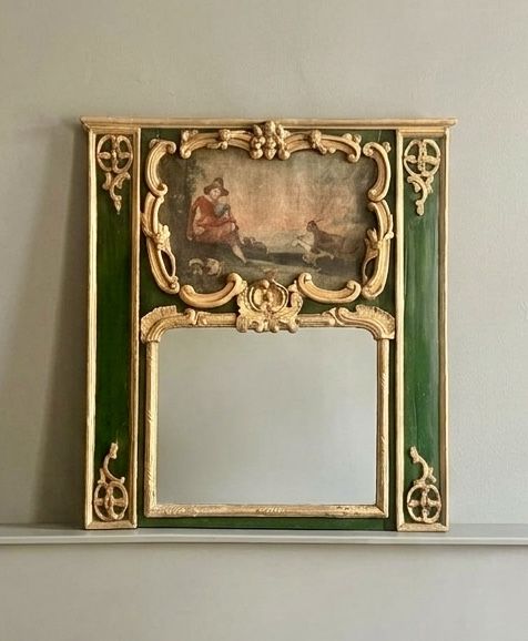 18th-century French Rococo Trumeau Mirror