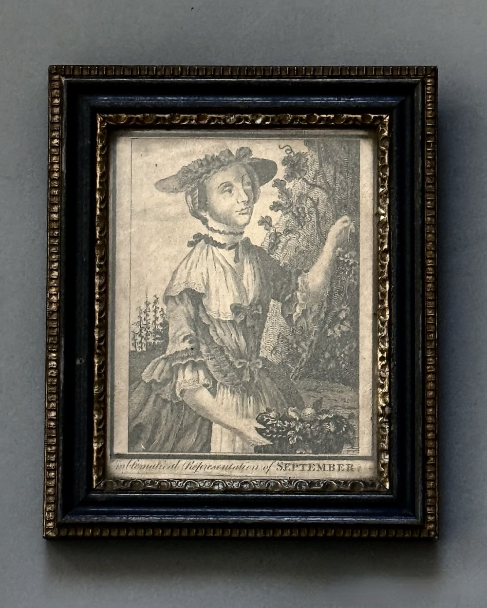 SIX GEORGIAN FASHION ENGRAVINGS OF LADIES EMBLEMATIC OF THE SEASONS  View II