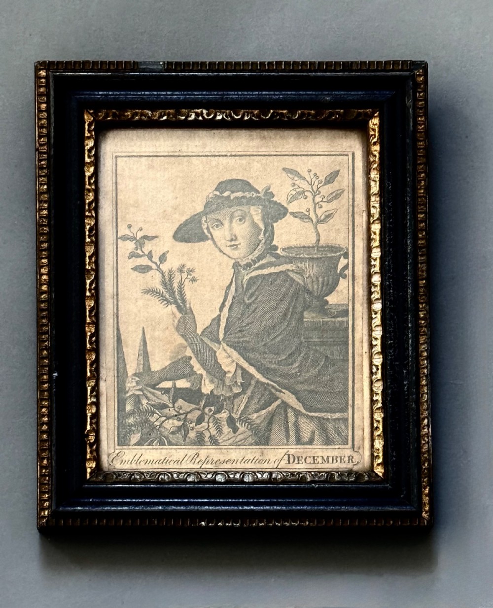 SIX GEORGIAN FASHION ENGRAVINGS OF LADIES EMBLEMATIC OF THE SEASONS  View III