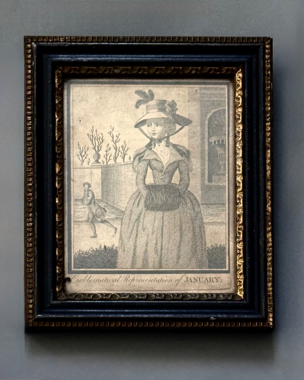SIX GEORGIAN FASHION ENGRAVINGS OF LADIES EMBLEMATIC OF THE SEASONS  View IV