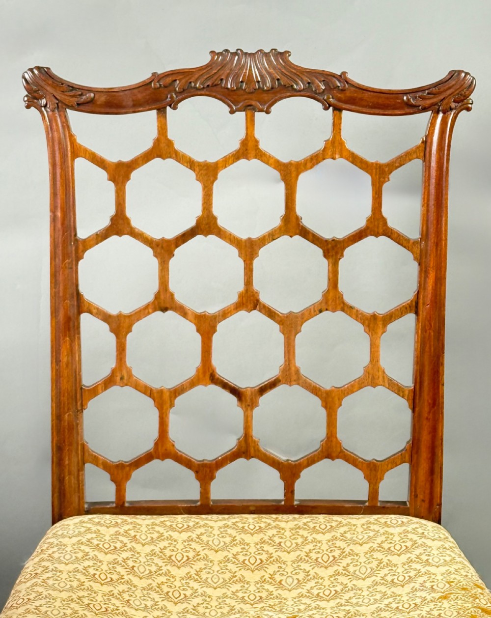 FINE CARVED GEORGE III MAHOGANY SIDE CHAIR C.1760 (FOR REHUPOLSTERY) View III