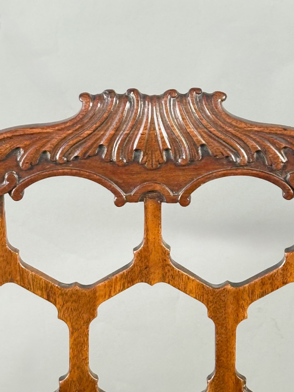 FINE CARVED GEORGE III MAHOGANY SIDE CHAIR C.1760 (FOR REHUPOLSTERY) View IV