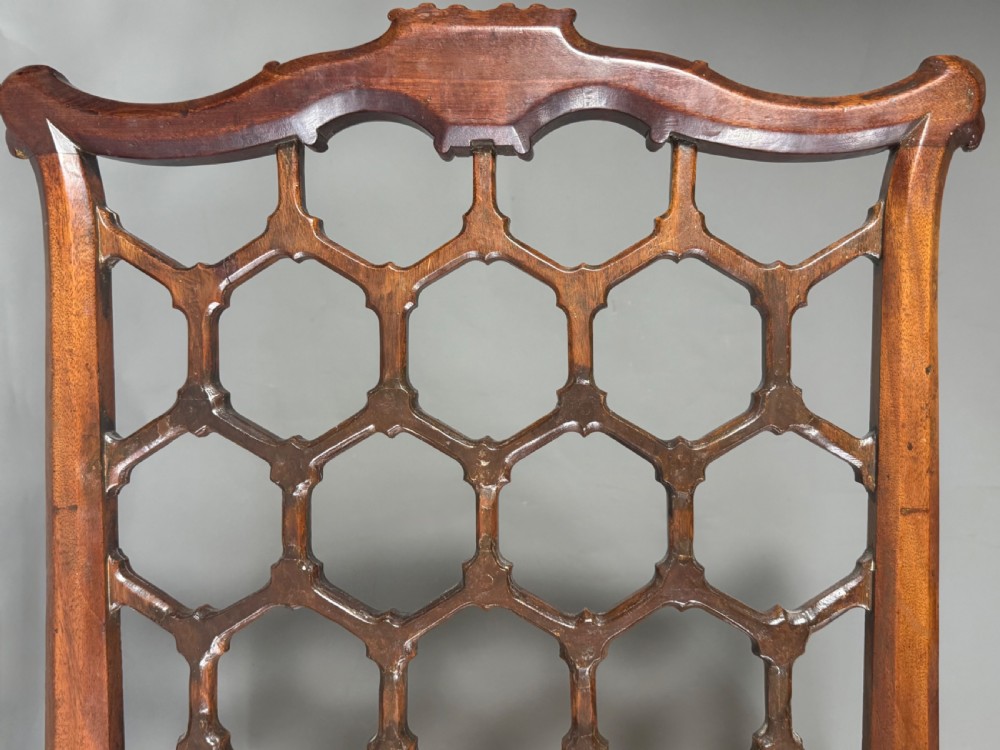 FINE CARVED GEORGE III MAHOGANY SIDE CHAIR C.1760 (FOR REHUPOLSTERY) View XII