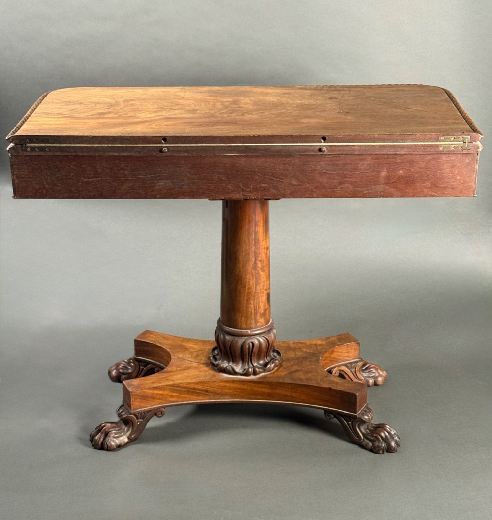FINE REGENCY MAHOGANY CARD TABLE View III