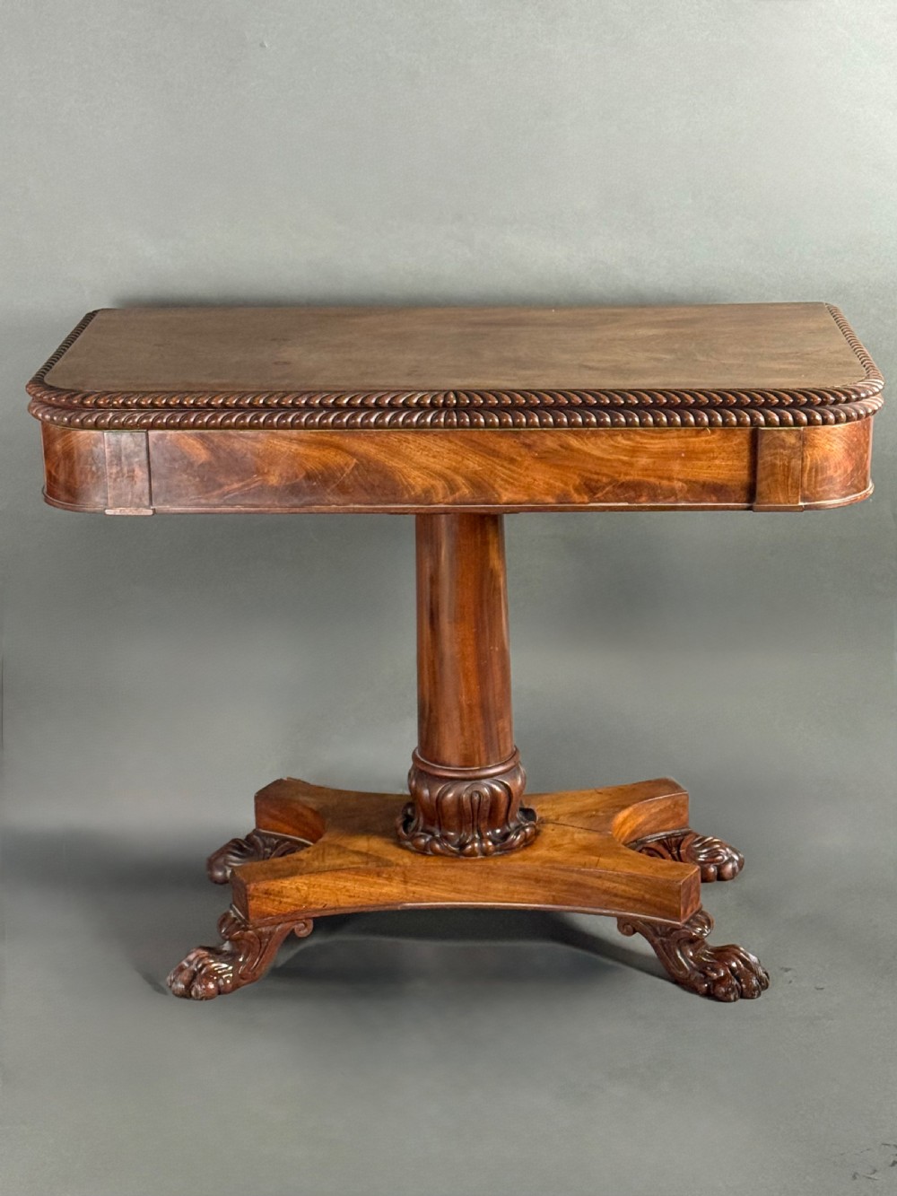 FINE REGENCY MAHOGANY CARD TABLE