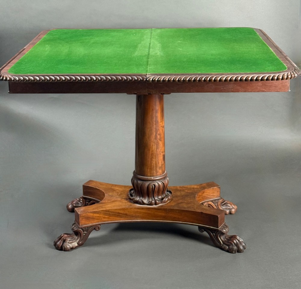 FINE REGENCY MAHOGANY CARD TABLE View V