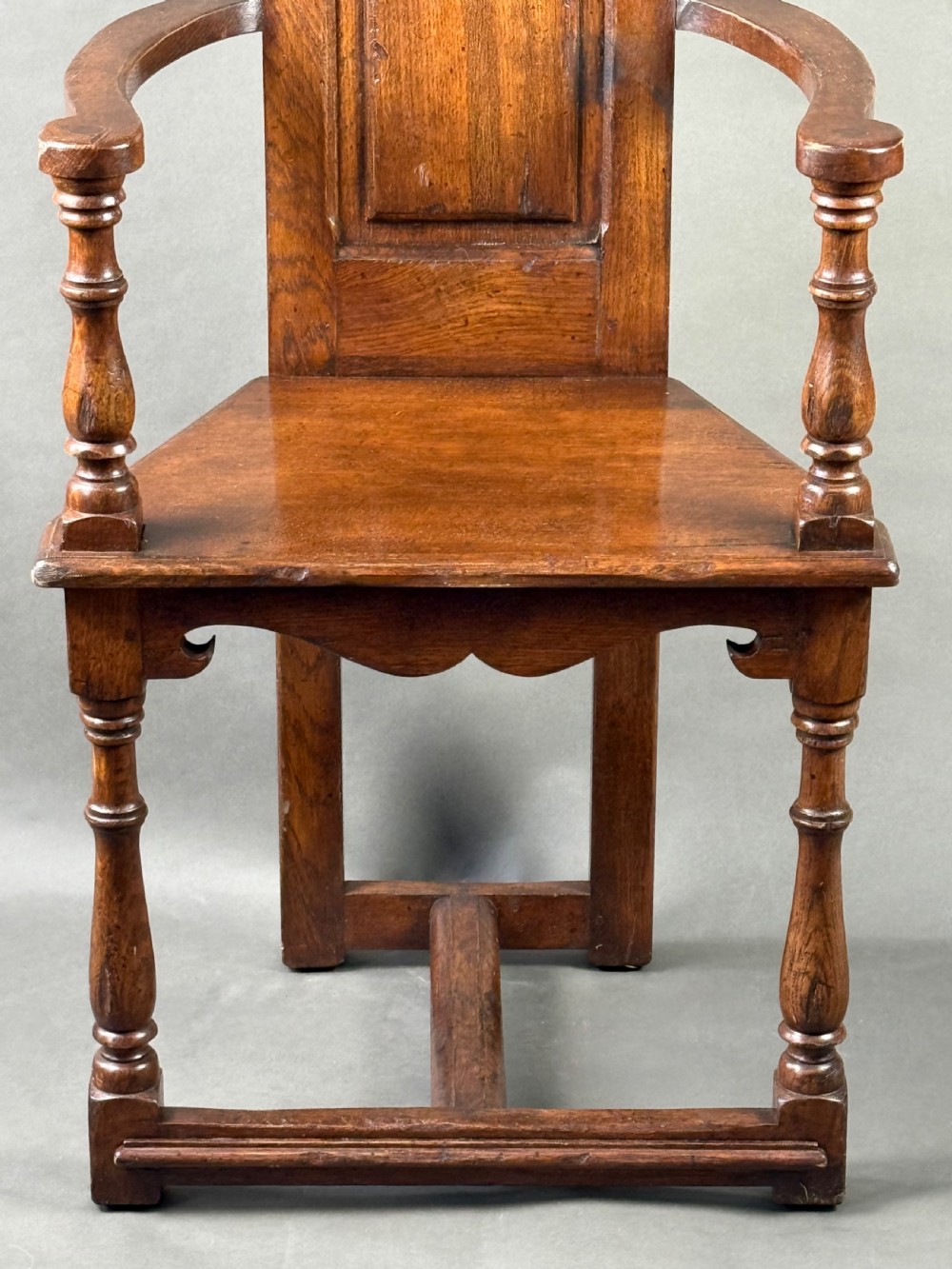 ANTIQUE WALNUT CAQUETOIRE / GOSSIPING CHAIR  View II