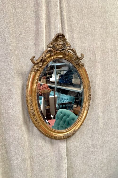 Oval gilt mirror