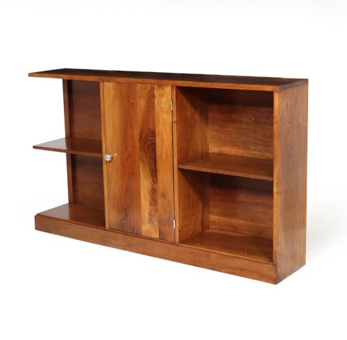 Art Deco Bookcase in Solid Walnut 