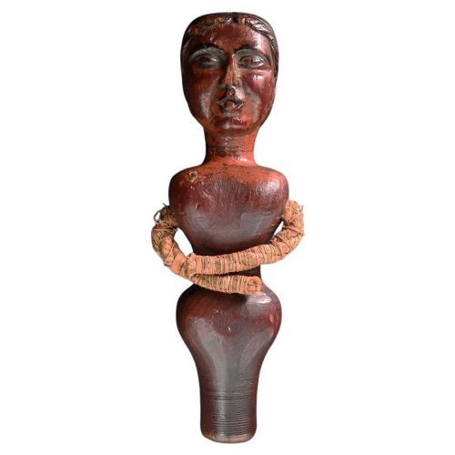 19th Century Folk-art Bedpost Figure