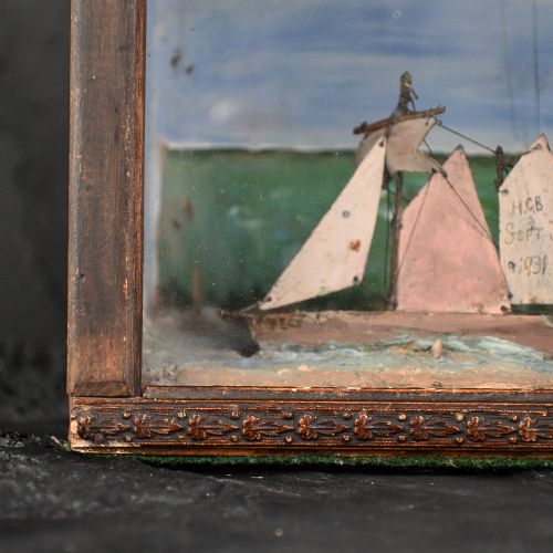 fig 2. Folk art sailboat diorama