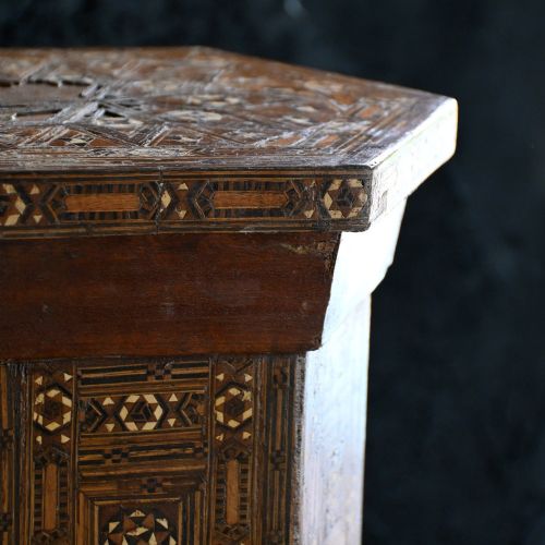 fig 1. Early 20th Century Damascus Tall Table