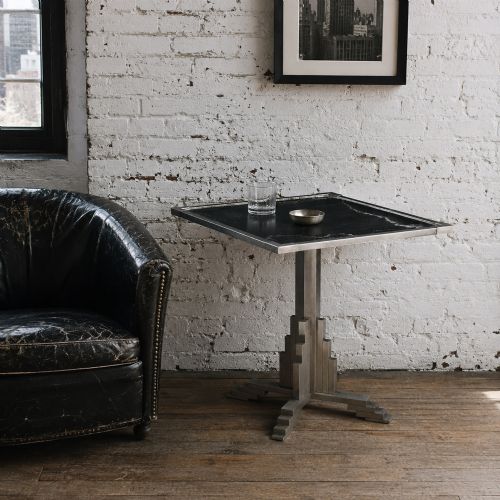 AMERICAN ART DECO MIRRORED TOP SIDE TABLE - ADDITIONAL PHOTO 1