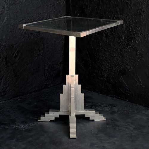 AMERICAN ART DECO MIRRORED TOP SIDE TABLE - ADDITIONAL PHOTO 19