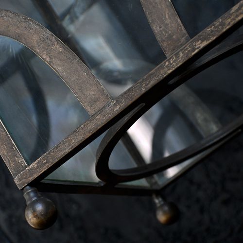 A LARGE19TH CENTURY BRASS ENGLISH HALLWAY LANTERN - ADDITIONAL PHOTO 7