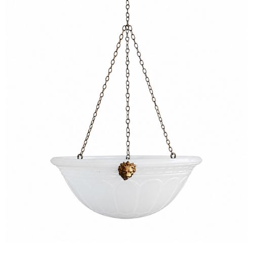 HUGE EARLY 20TH CENTURY ENGLISH MOONSTONE LIGHT