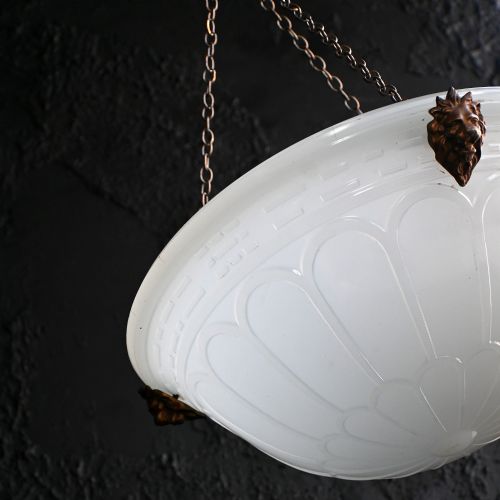 HUGE EARLY 20TH CENTURY ENGLISH MOONSTONE LIGHT - ADDITIONAL PHOTO 4