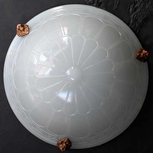 HUGE EARLY 20TH CENTURY ENGLISH MOONSTONE LIGHT - ADDITIONAL PHOTO 5