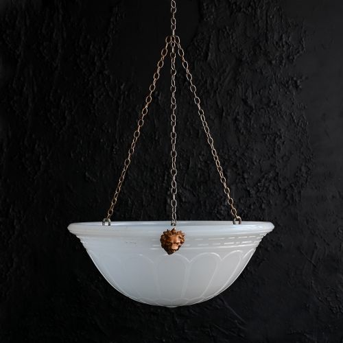 HUGE EARLY 20TH CENTURY ENGLISH MOONSTONE LIGHT - ADDITIONAL PHOTO 7