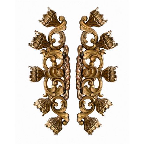 19th Century Hand-carved Italian Gilt Wall Light Fittings (Pair)