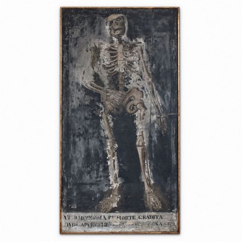 Early 19th Century Italian Memento Mori Ghostly Painting