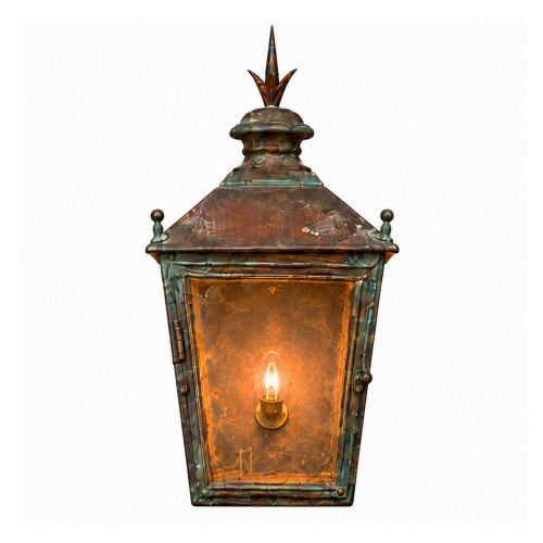 19th Century Wall Mounted Copper Lantern