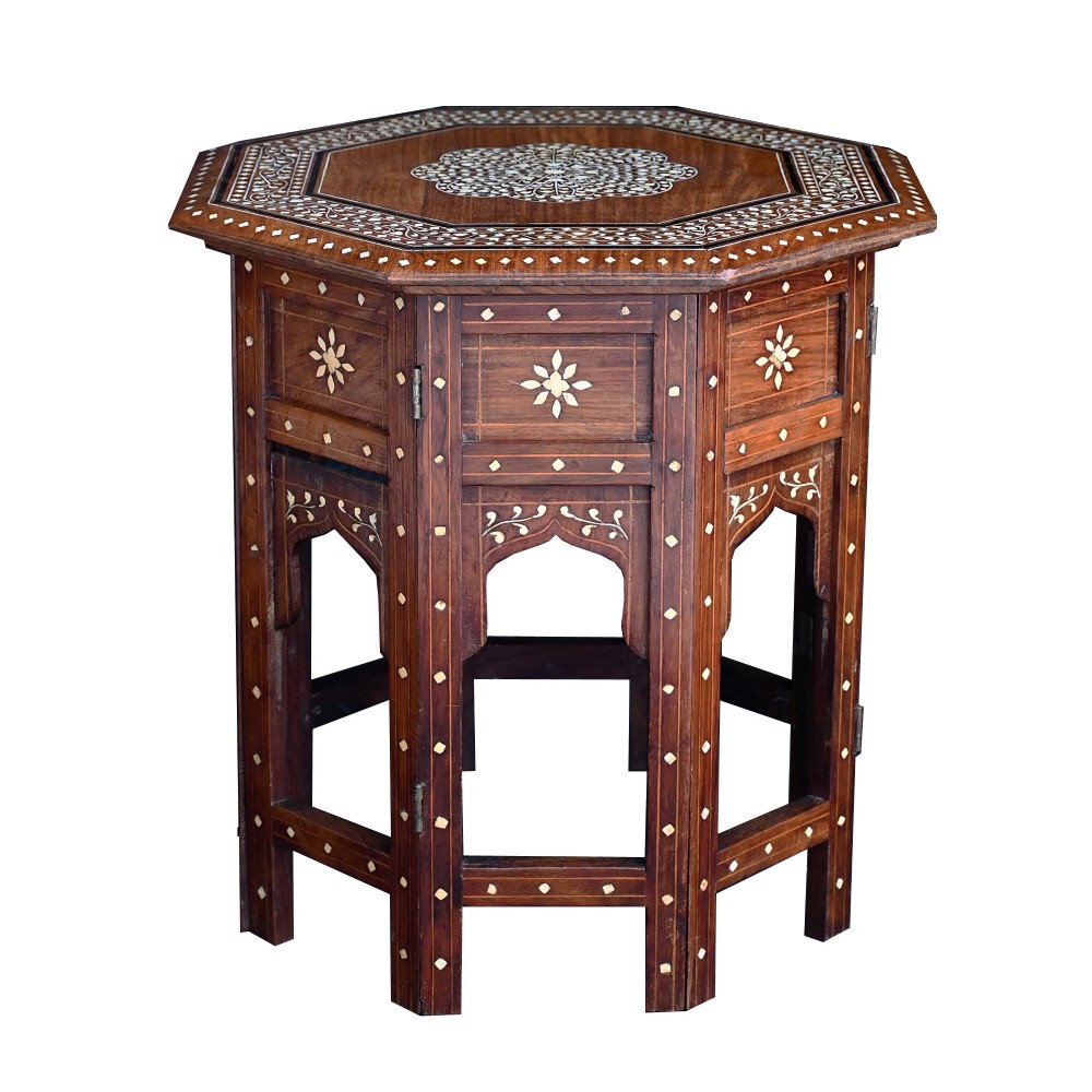Early 20th Century Hoshiarpur Inlaid Occasional Table