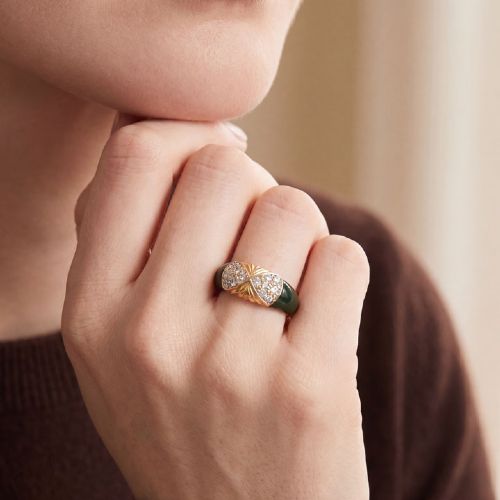 VINTAGE KUTCHINSKY 18CT YELLOW GOLD DIAMOND BLACK ONYX RING CIRCA 1975 - ADDITIONAL PHOTO 6