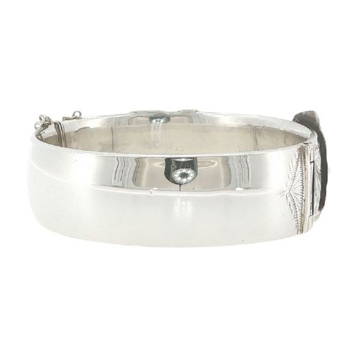 VINTAGE STERLING SILVER BUCKLE BANGLE BIRMINGHAM 1960 - ADDITIONAL PHOTO 4