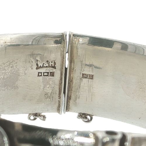VINTAGE STERLING SILVER BUCKLE BANGLE BIRMINGHAM 1960 - ADDITIONAL PHOTO 5
