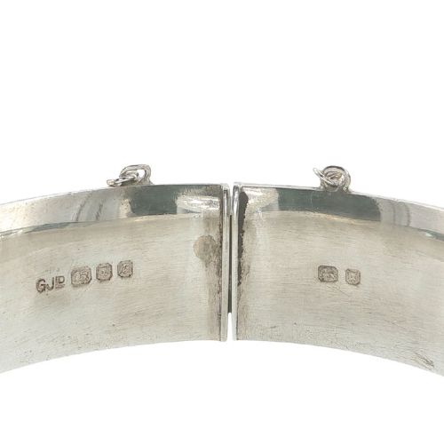 VINTAGE GEORG JENSEN STERLING SILVER HAND ENGRAVED BANGLE - ADDITIONAL PHOTO 5