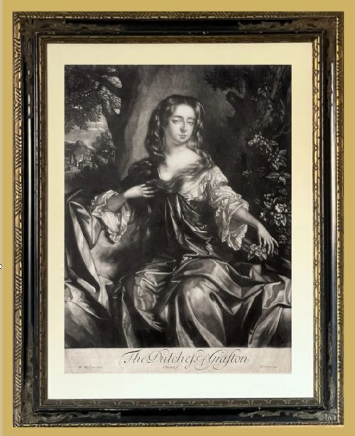 Mezzotint Portrait of the Duchess of Grafton - By Isaac Beckett After William Wissing