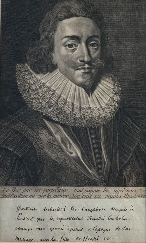 fig 2. RARE KING CHARLES I (1600 - 1649) - LINE ENGRAVING c.1625 AFTER DANIEL MITJENS.