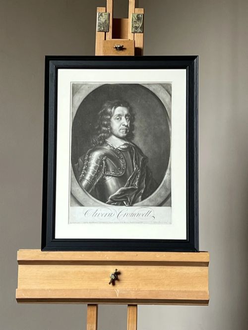 fig 4. MEZZOTINT PORTRAIT OF OLIVER CROMWELL (1599-1648) - BY JOHN BOWLES AFTER ROBERT PELHAM, AFTER ROBERT WALKER