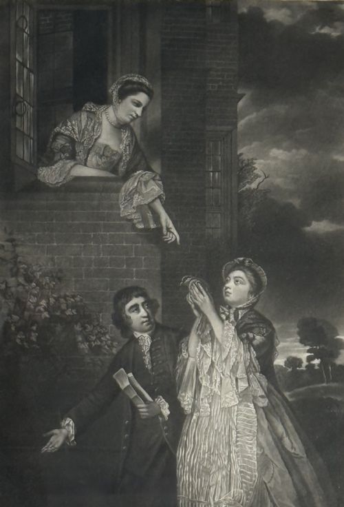 fig 1. MEZZOTINT PORTRAIT OF LADY SARAH LENNOX, LADY SUSAN STRANGEWAYS AND CHARLES JAMES FAX WHEN YOUNG BY JAMES WATSON AFTER SIR JOSHUA REYNOLDS.