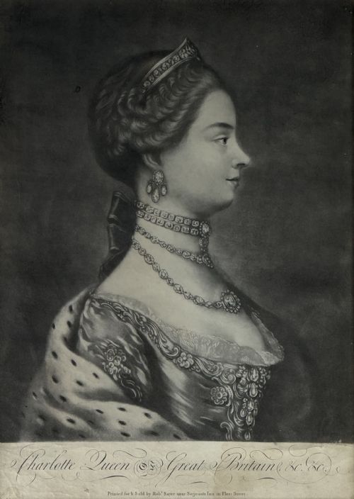 MEZZOTINT PORTRAIT OF QUEEN CHARLOTTE 17441818 BY JAMES MCCARDELL AFTER JEREMIAH MEYER - ADDITIONAL PHOTO 1