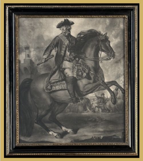 Mezzotint Portrait of John Ligonier, 1st Earl Ligonier - By Edward Fisher  After Sir Joshua Reynolds.