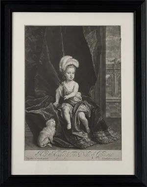 Mezzotint Portrait of William Duke of Gloucester - By John Smith After Sir Godfrey Kneller.
