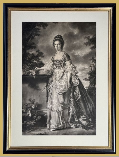 Mezzotint Portrait of Lady Mary Boynton by James Watson After Francis Cotes.