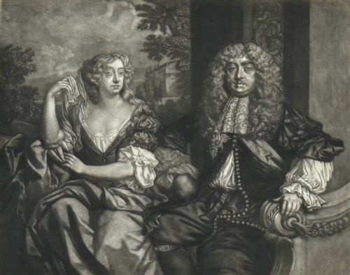 Mezzotint Portrait of the Duke and Dutchess of Lauderdale by Robert Williams After Sir Peter Lely.
