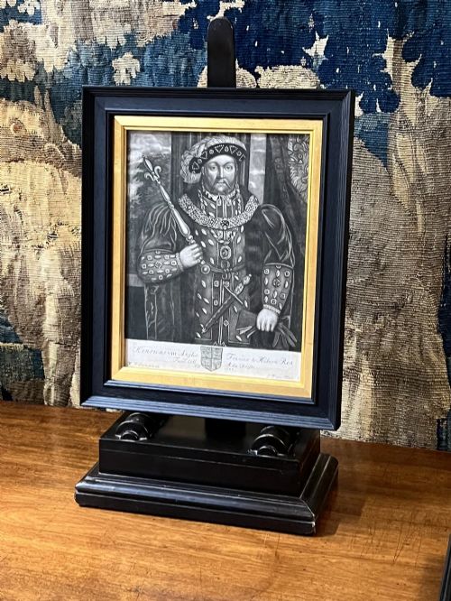 Mezzotint Portrait of Henry VIII  -  by John Faber Snr After Hans Holbein the Younger (1509-1547)