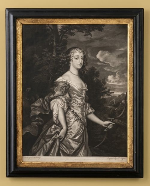 Mezzotint Portrait of Frances Teresa Stuart Duchess of Richmond - By Thomas Watson After Sir Peter Lely.