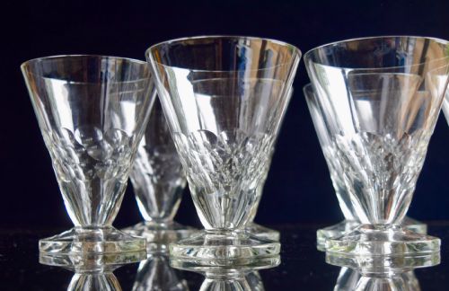 8 VAL SAINT LAMBERT ART DECO PIMMS OR COCKTAIL GLASSES