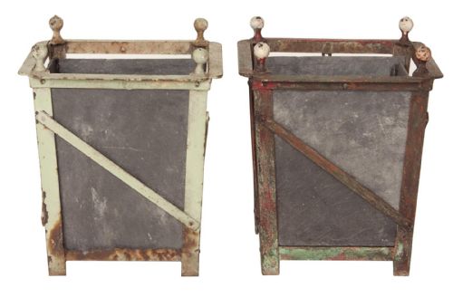 pair of slate lined regency garden planters - CATEGORY: ANTIQUE METAL - DATED REGENCY