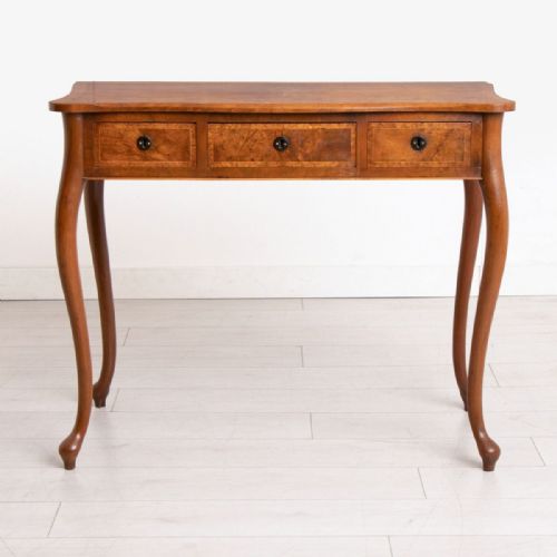antique figured walnut side table c1890 - CATEGORY: ANTIQUE TABLES - DATED 1890