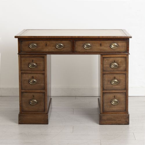 LEATHER TOPPED MAHOGANY DESK C1840S - ADDITIONAL PHOTO 2